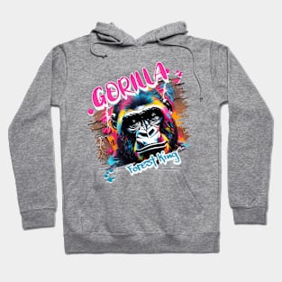 Graffiti-inspired portraiture Gorilla Hoodie